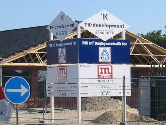 Byggepladsskilt i eget mål og print