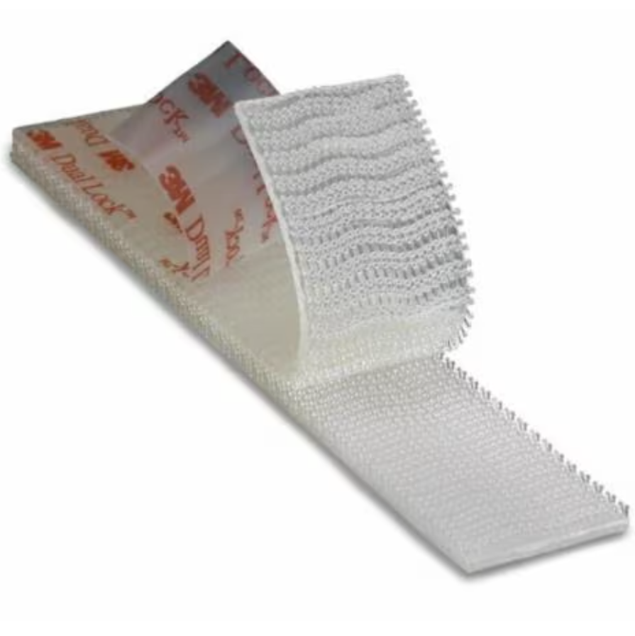 Rulle 3M Dual Lock tape med svampeformet struktur og synligt 3M-mærke.