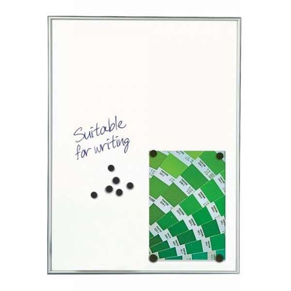 Magnetisk whiteboard med 9mm aluminium profil, hvid
