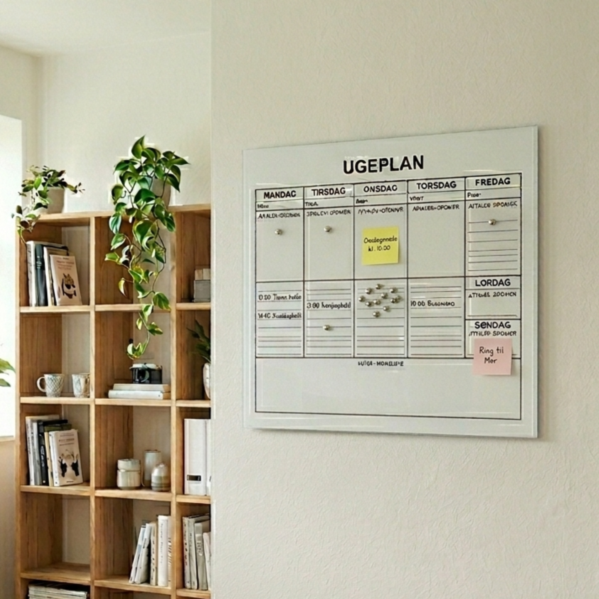 Magnetisk whiteboard tavle, fri størrelse