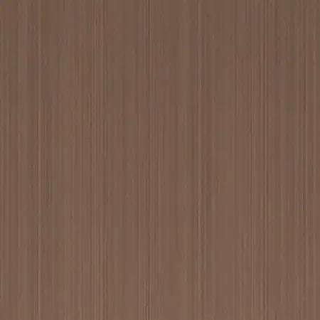 Kobberfarvet overflade med lodrette linjer, glat og reflekterende finish, der giver et metallisk look.