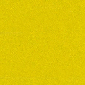 Gul refleksfolie med jævn tekstur og skinnende overflade, der reflekterer lys.