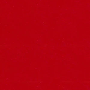 Flad rød overflade med jævn, glat tekstur og blank finish, der antyder reflekterende egenskaber.