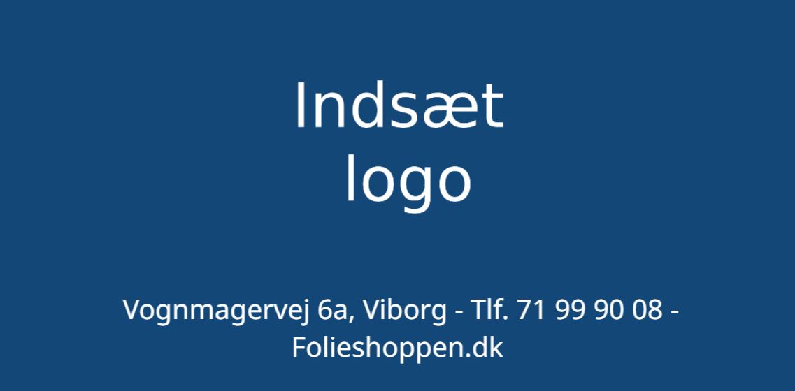 Magnetskilt skabelon rektangel