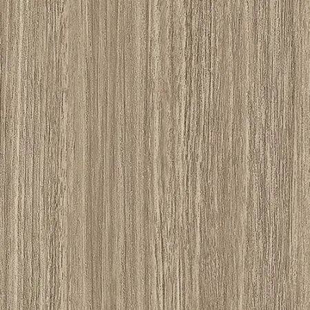 Træmønstret designfilm med lodrette, teksturerede kornlinjer i brunlig nuance, der ligner teaktræ.