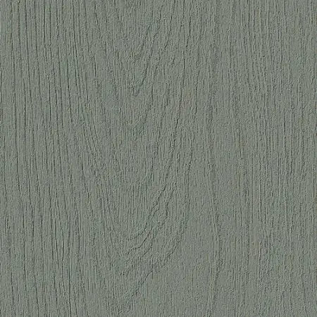 Overflade med træstruktur i dæmpet, røggrøn farve, jævn træmønster over hele fladen.