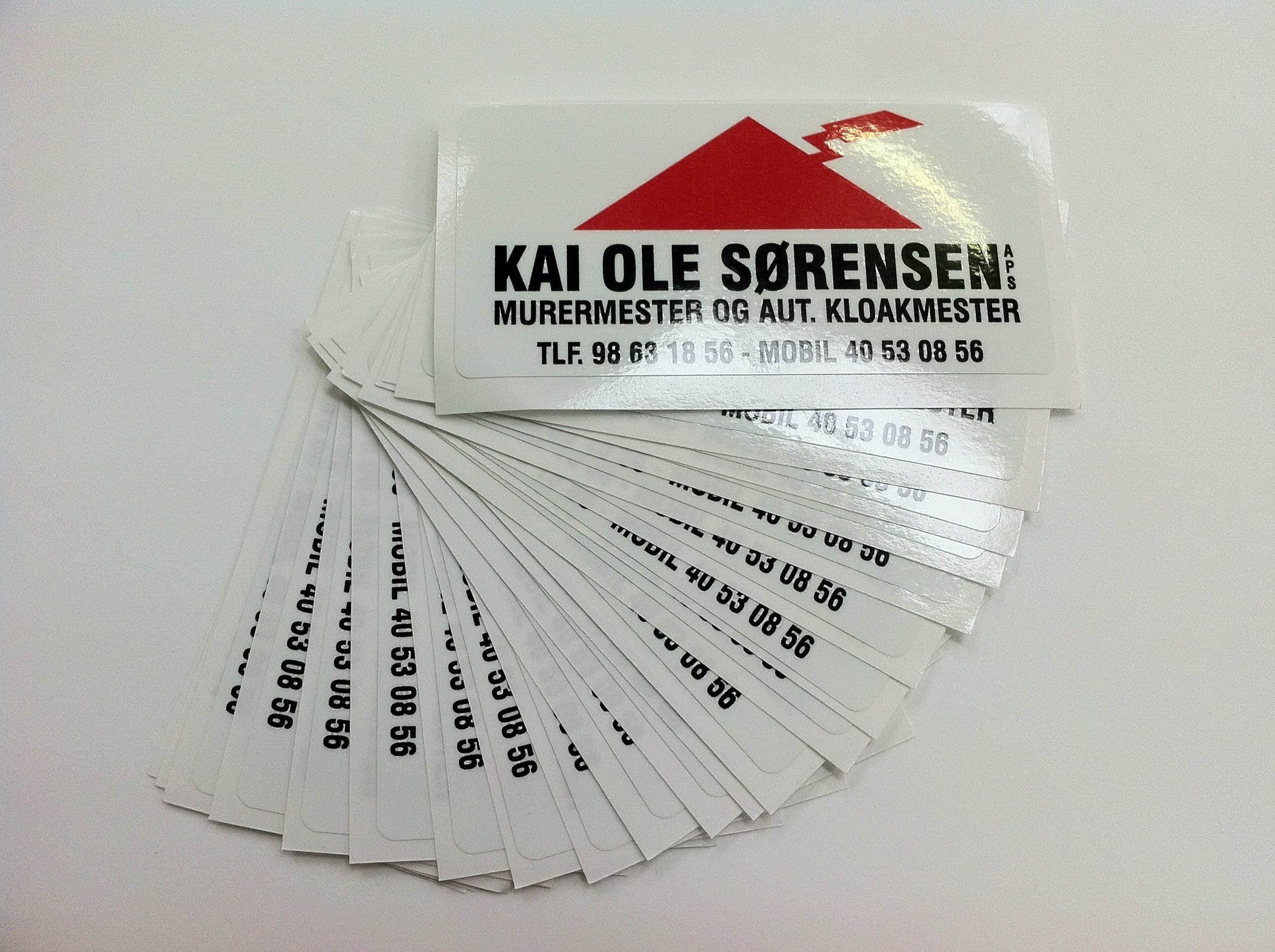 Etiketter til flasker, glas, m.m.