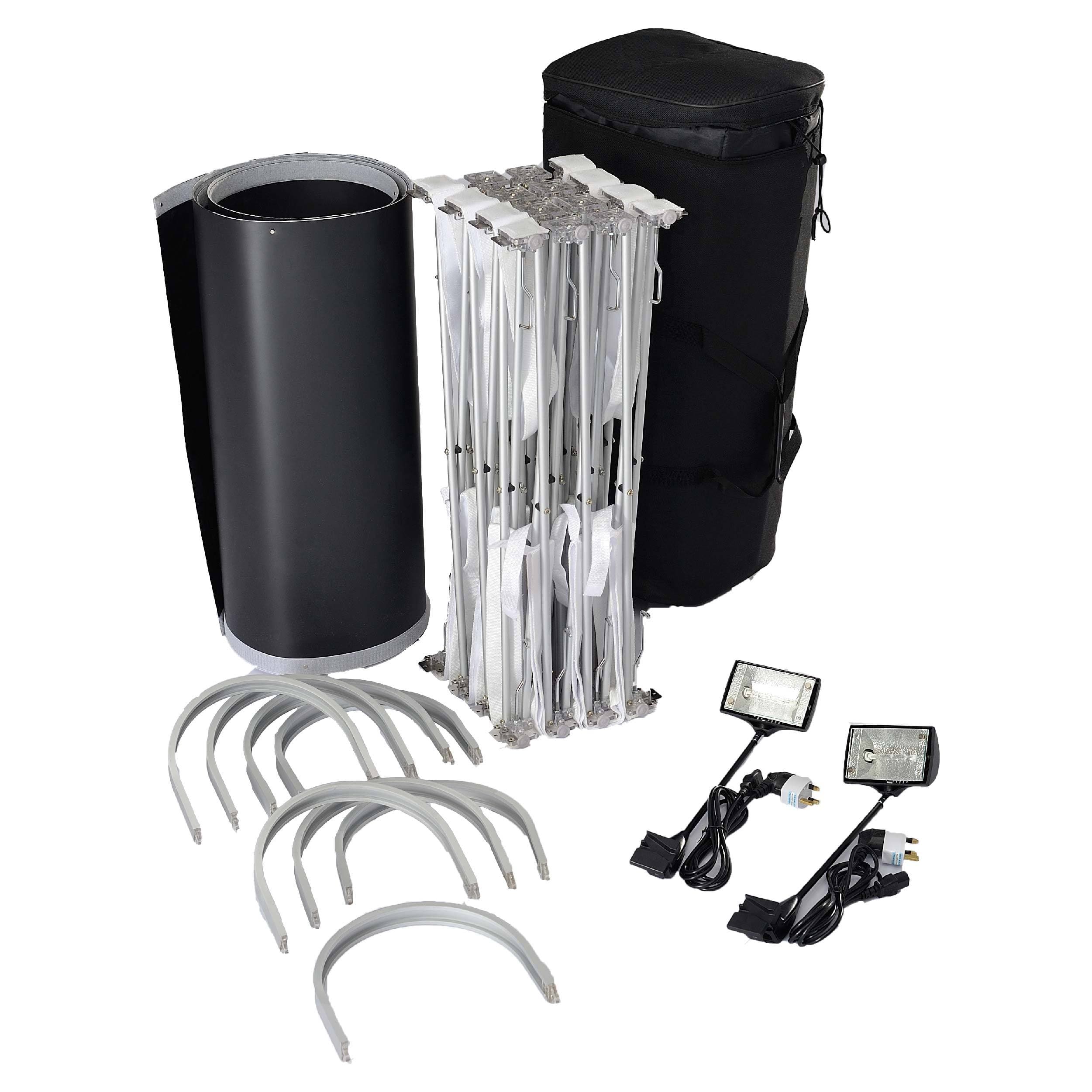 Pop-Up Curved Messevæg, 350x225 cm