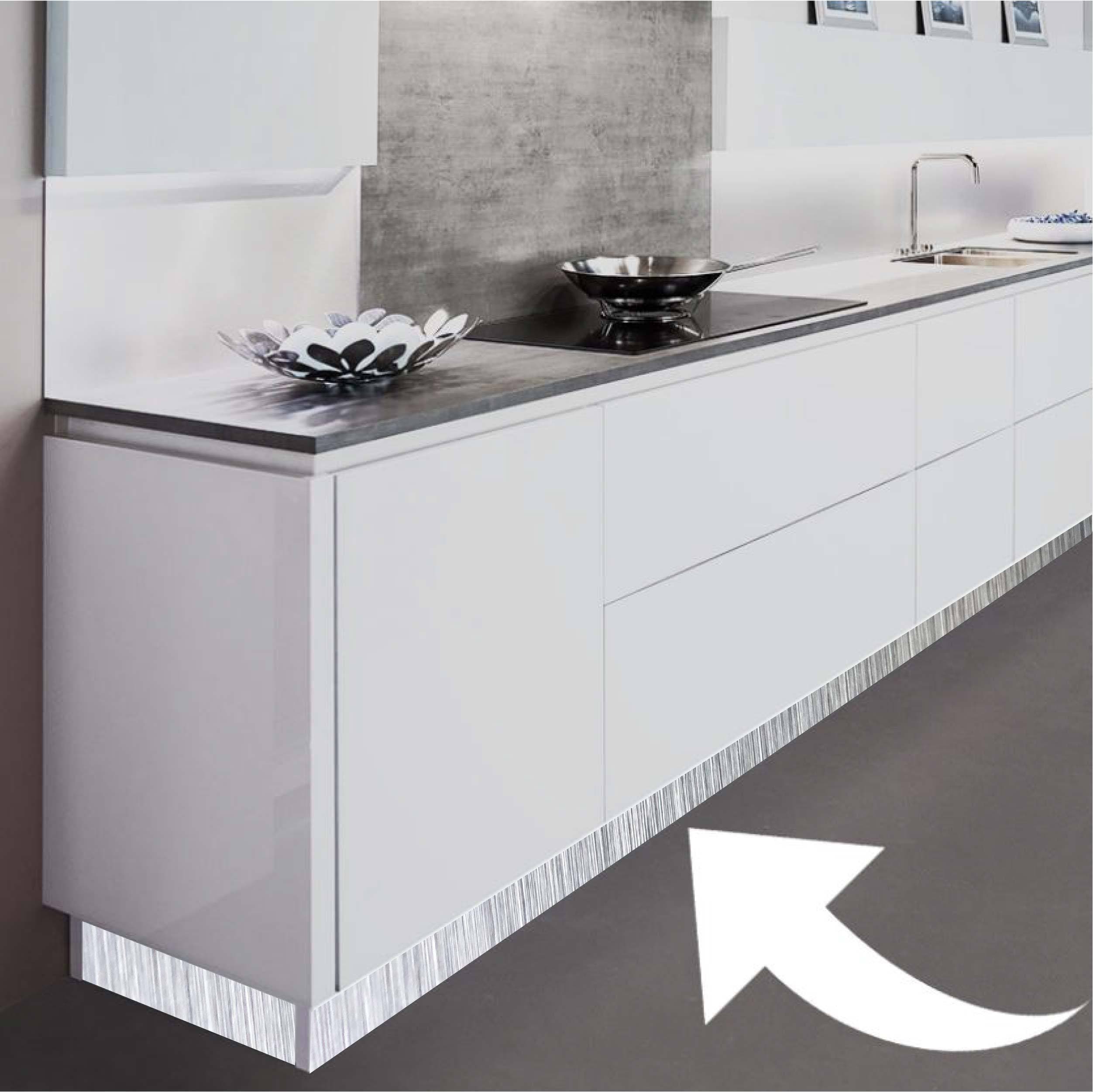 Sokkelfolie - børstet stål - Signcom