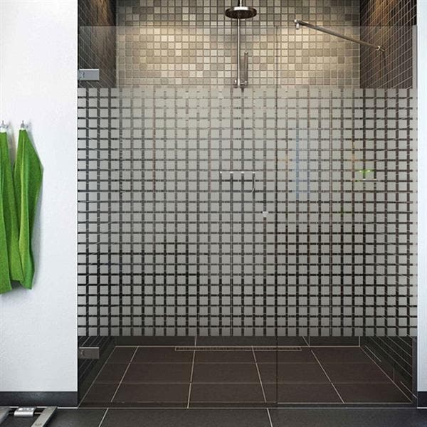 Sandblæst design til bruseniche T10 - 120 cm. - Signcom