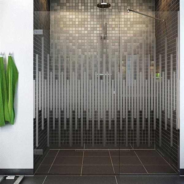 Sandblæst design til bruseniche T4 - 120 cm. - Signcom