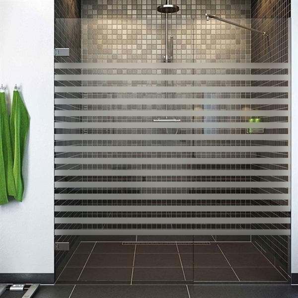 Sandblæst design til bruseniche T13 - 120 cm. - Signcom