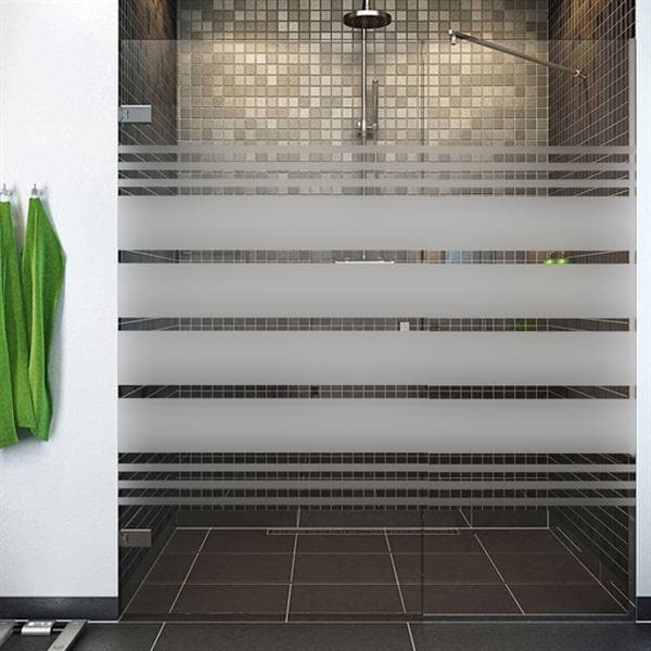 Sandblæst design til bruseniche T8 - 120 cm. - Signcom