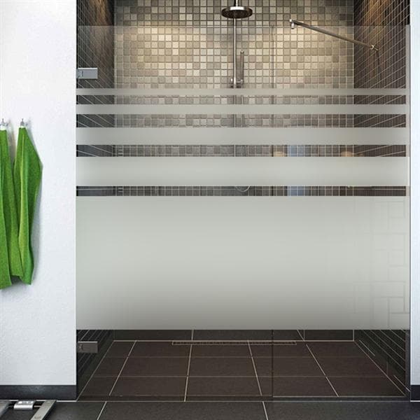 Sandblæst design til bruseniche T2 - 120 cm. - Signcom