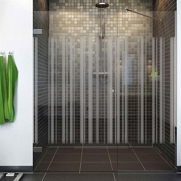 Sandblæst design til bruseniche T6 - 120 cm. - Signcom