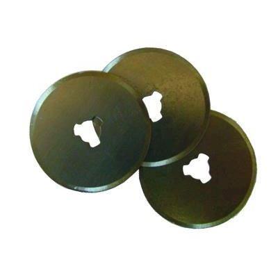 Tre runde skæreklinger med central hul, 28mm, til YelloTools rotationsskærere.